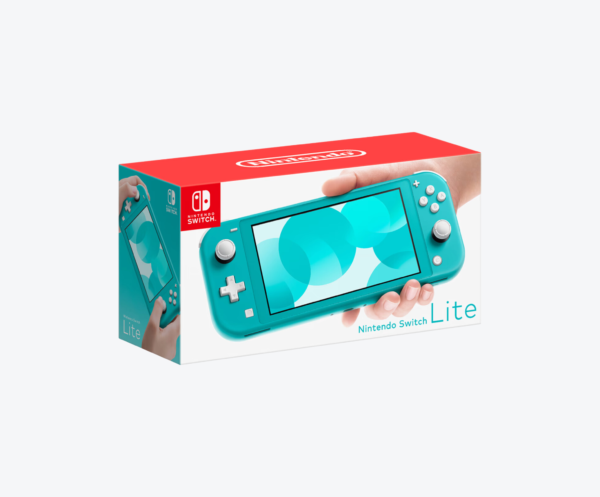 CAJA NINTENDO SWITCH LITE AZUL CLARO TURQUESA
