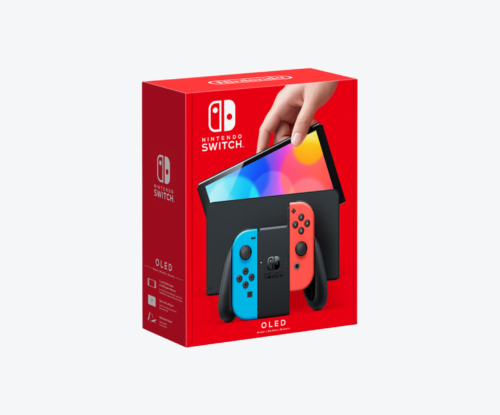 CAJA NINTENDO SWITCH OLED NEON CONTROL ROJO AZUL NUEVO SELLADO